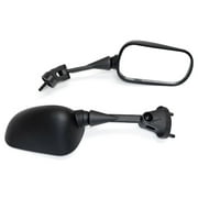 Krator Black Replacement Motorcycle Mirrors Left & Right Compatible with 2007-2008 Kawasaki Ninja ZX10R