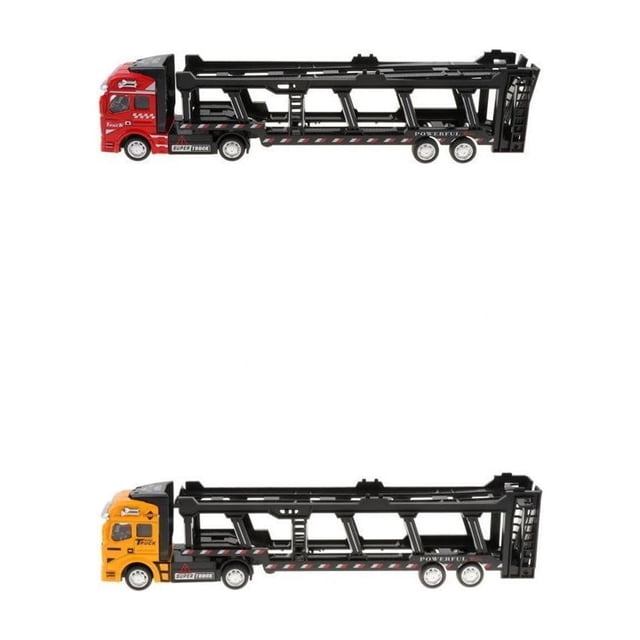 2 Piezas 1:50 Aleación Diecast truck trailer Pull Back