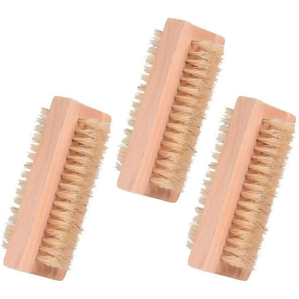 Nail Brush, 3 Pieces Wooden Nail Brush, Manual Bristle Cleaning Tool