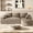 Brown, variant on Wiilayok 108" L Shaped Sectional Sofa, Corduroy Modular Cloud Couch with Curved Ottoman, Deep Seat for Living Room Apartment, ,No Assembly,Brown