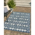thumbnail image 1 of Rugs.com Outdoor Lattice Collection Rug – 6' x 9' Navy Blue Flatweave Rug Perfect For Bedrooms, Dining Rooms, Living Rooms, 1 of 8