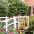 thumbnail image 4 of With God All Things Are Possible Small Decorative Garden Flag, Religious Christian Cross Sunflower Spring Summer Yard Lawn Outside Decor, Farmhouse Fall Plaid Outdoor Home Decoration 12.5 x 18, 4 of 5