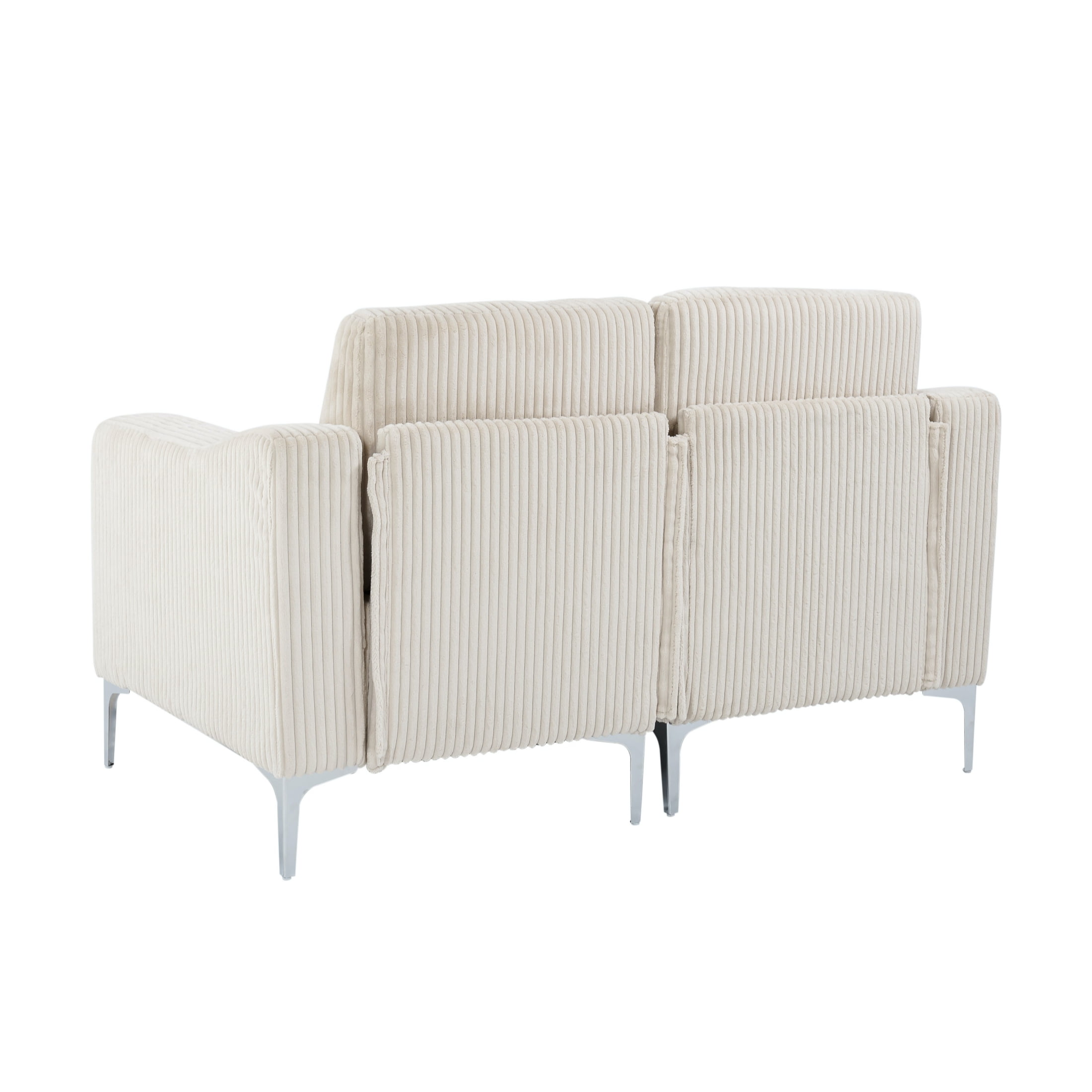 Vinform Loveseat Sofa 2-Seat for Small Space, Corduroy, Beige