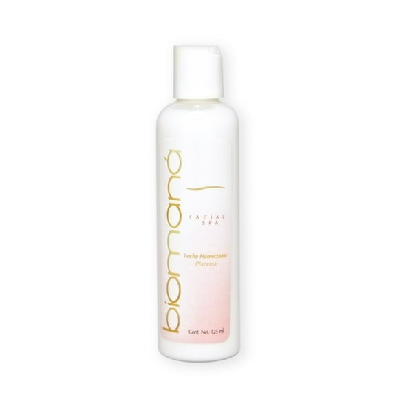 Leche Facial con Placenta, Humectante y Desmaquillante 125 ml. Biomaná Botella de plástico de 125ml