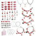 thumbnail image 5 of Charm Bracelet Jewelry Making Kit for Girls, iMounTEK 66 Pcs Cute Sparkling Jewelry Kit, Crafts for Girls, Birthday Gift, Red, 5 of 10
