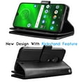 thumbnail image 4 of Moto G7 Plus Case, Moto G7 2019 Wallet Case, Motorola G7 Plus PU Leather Cases, Tekcoo ID Cash Credit Card Slots Holder Carrying Folio Flip Cover [Detachable Magnetic Hard Case] Kickstand - Black, 4 of 6