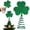 A, variant on St. Patrick’s Day Shamrock Tree Topper – 8x4.7in Green Non-Woven Fabric Ornament for Holiday Party Decor, Irish Festival Decoration for Trees, Shelves & Home Displays