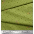 thumbnail image 2 of Soimoi Green Cotton Voile Fabric Berries & Dots Print Sewing Fabric Yard 56 Inch Wide, 2 of 3