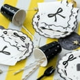 thumbnail image 5 of Bexikou 20 Pcs Black Bow Birthday Party Supplies Include Bow Plates Napkins Disposable Tableware Set Birthday Party Paper Plates,Napkins for Girls Wedding Bridal Baby Shower Serve 20 Guest, 5 of 5