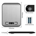 thumbnail image 7 of Digital Kitchen Scales 5kg Food Scale Stainless Steel Electronic Scales Weighing Scales, Back-Lit LCD Display, Batteries Included, 7 of 7