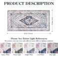 thumbnail image 2 of HAHDAXIA Boho 2x4 Runner Rug Washable Hallway Runner Rugs, Non-Slip Kitchen Rugs Runner Vintage Throw Small Area Rug Runners Carpet for Hallway Bathroom Entryway Laundry Room Rug (2'x4', Ligh, 2 of 7