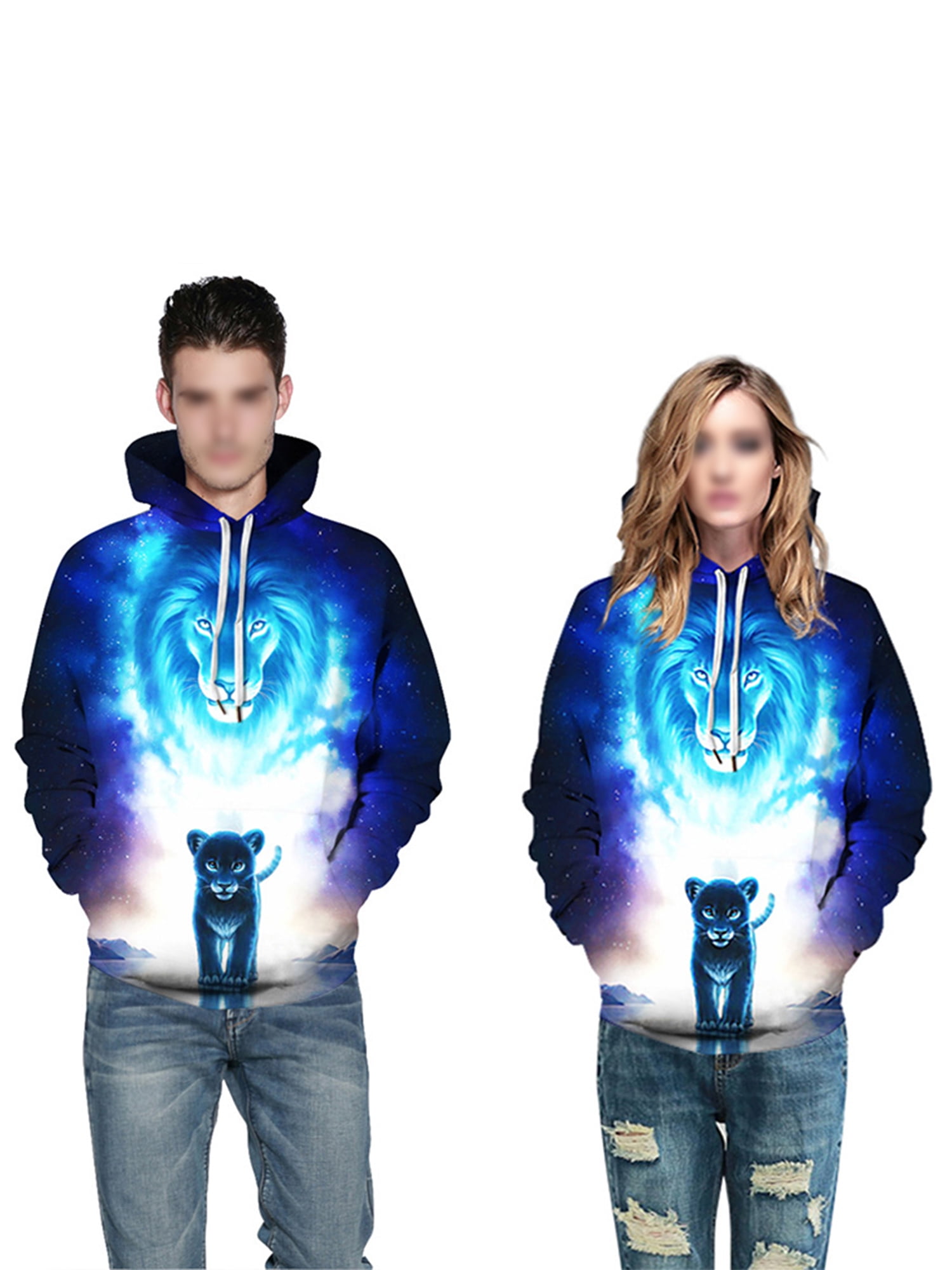 Unisex 3D Novelty Hoodies Coral,Tropical Fish and Sea Plants,Sweatshirts for Women 