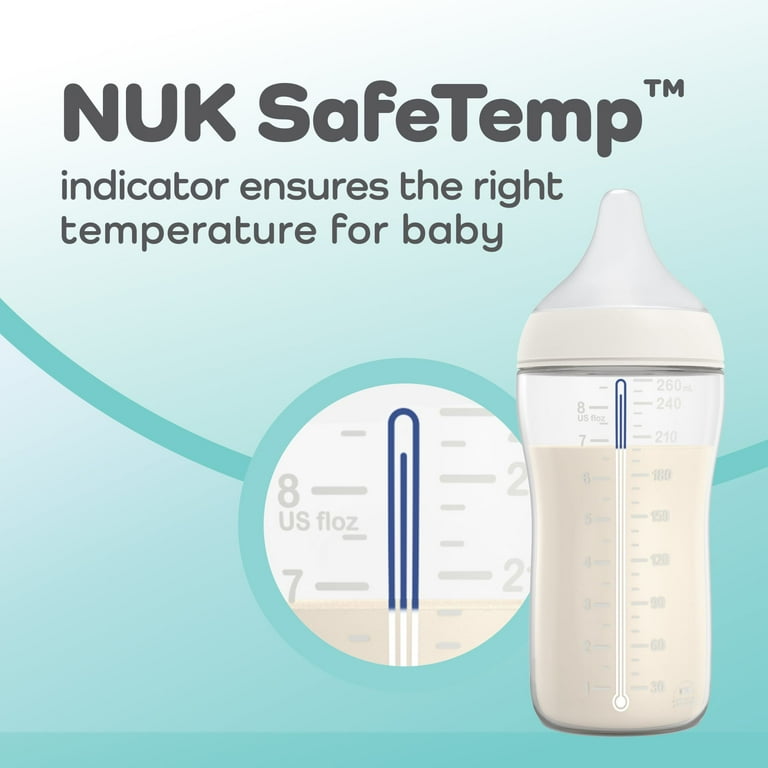 NUK Perfect Match Cannucce Per Biberon – 2 Pezzi In Silicone Antigoccia Per Bambini 8+ Mesi