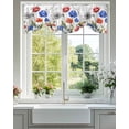 thumbnail image 3 of Tie Up Valance Curtain for Kitchen,Country Red Blue Gray Flowers Rod Pocket Short Curtains Adjustable Tie-Up Shade Valances,Watercolor Farm Floral Window Treatment for Bathroom Living Room Bedroom, 3 of 8