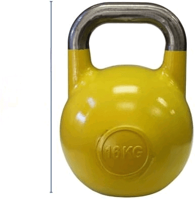 Ader Pro-Grade Competition Kettlebell - 16kg (35lb), Wide Smooth Handle, Flat Bottom For Stability