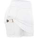 thumbnail image 1 of Pantalones cortos para correr para mujer con forro Pantalones cortos deportivos 2 en 1 con bolsillos Ropa deportiva, Blanco-M Sincero Ropa, 1 of 5