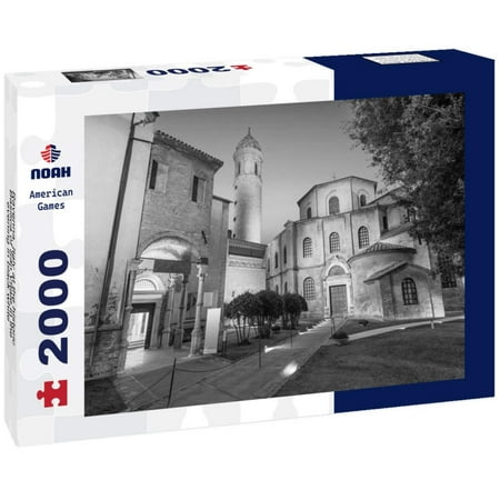 Noah Jigsaw Puzzle Ravenna, Italy at the historic Basilica of San Vitale in the evening in black white 2000 pieces