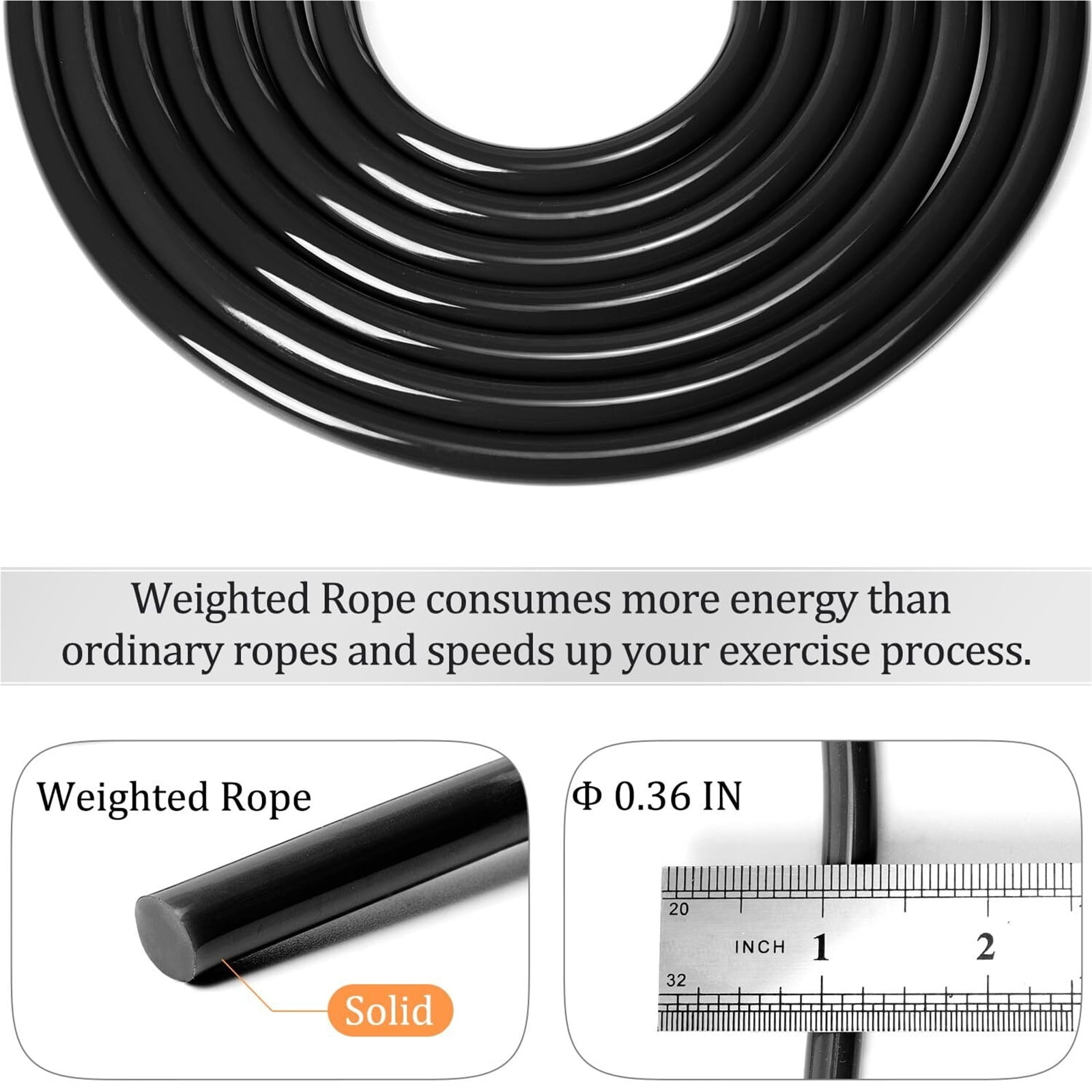 WEIKE Fast jump rope without wrapping ball bearing, professional thick weight-bearing jump rope