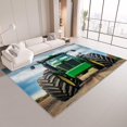 thumbnail image 4 of Washable Area Rug 5x7 ft Green Tractor Living Room Rugs, Soft Low Pile Rug, No-Slip Floor Carpet, for Bedroom Dining Room Farmhouse Home Office 3D Print Rug, 4 of 7