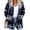 Blue, variant on Women Long Sleeve Open Front Knit Cardigan Casual Loose Print Knitted Maxi Sweater Coat Outwear with Pockets Christmas Boho Cardigan Sweaters for Women,S-3XL