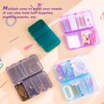 thumbnail image 6 of Magnetic Travel Pill Organizer, 7 Compartments Portable Pill Box, Large Vitamin Organizer with Labels, Daily Pill Case Medicine Organizer, Big Supplement Organizer Magnet Pill Container Blue, 6 of 6