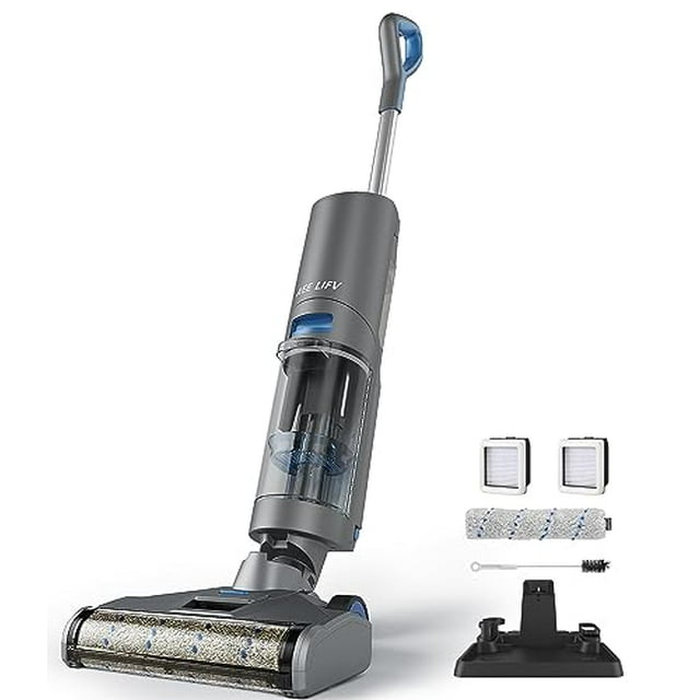 Aspiradora y trapeadora inalámbrica para pisos en seco y húmedo, limpieza en un solo paso, 3 en 1 con sistema de autolimpieza y pantalla HD para limpieza profunda de múltiples superficies, ideal para