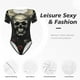 thumbnail image 4 of Fotbe Vintage Winged Rose Skull Body de Mujer con Cuello Redondo y Mangas Cortas, Sin Mangas Ajustado, Suave, Cómodo y Básico-Medium, 4 of 7