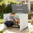 thumbnail image 2 of Outsunny 35 Cu.Ft Outdoor Storage Cabinet, Waterproof with Openable Top, 2 of 10