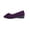 Purple, variant on Round Toe Ballet Flats for Women Low Wedge Slip On Bowknot Comfortable Dress Shoes for Casual Work, Wine Size 5.5