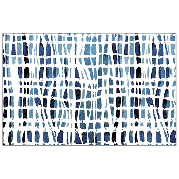 CounterArt "Wavy Lines Indigo" 24-Sheet Premium Paper Placemats