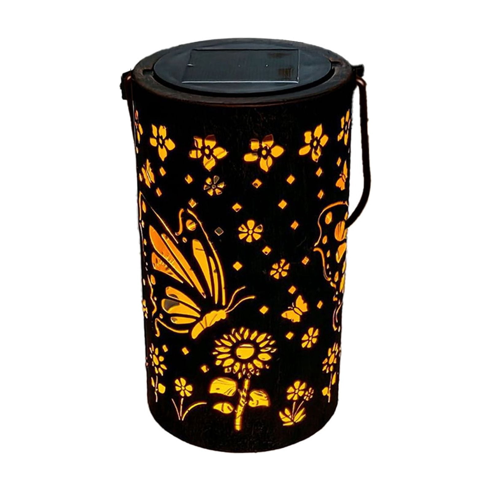 Colorful Sunflower Glow Solar Garden Lantern, Solar Outdoor Hanging Light Dragonflys Elementl Solar Light, Hanging Sunflower Lantern Lights with Colorful Projection, Outdoor Waterproof