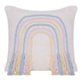 thumbnail image 2 of Ox Bay Hope 20" x 20" Braided Pastel Rainbow Abstract Cotton Adult Decorative Throw Pillow, 2 of 9