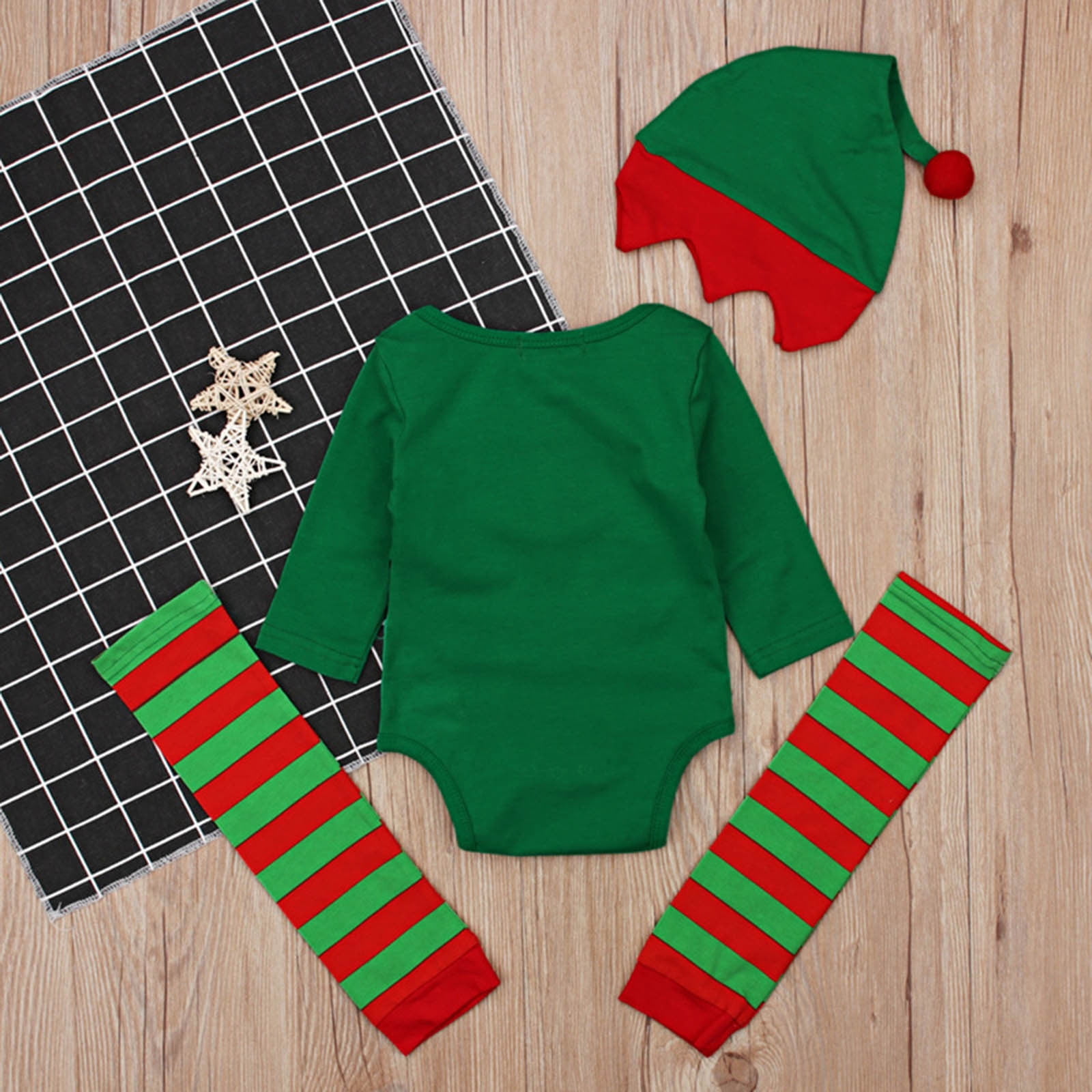 Christmas Bodysuit Holiday Party Outfit Soft Hooded Romper Jumpsuit For Baby Boys Toddler Winter Playwear