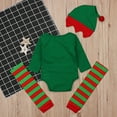thumbnail image 6 of Baby Girl Winter Clothes 24 Months Girl Toddler Clothes 2t Baby Undershirt Ballet Leotards Toddler Boys Girls Long Sleeve Christmas Romper Bodysuits Hat Set Green 6-12 Months, 6 of 7