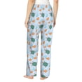 thumbnail image 3 of Uemuo Turtles And Goldfish Pattern Women's Wide Leg Palazzo Lounge Pants with Pockets Light Weight Loose Comfy Casual Pajama Pants-Small, 3 of 9