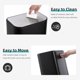 thumbnail image 4 of ChaoLink Basurero de baño, cubo de basura de acero inoxidable de 3.2 galones con tapa, cubo pequeño rectangular con pedal y cubo interior desmontable, 4 of 7