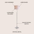 thumbnail image 4 of JONATHAN Y Aria 63" Crystal/Metal LED Floor Lamp, Clear/Chrome, JYL1046A, 4 of 7