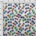 thumbnail image 2 of oneOone Cotton Cambric White Fabric Bus Quilting Supplies Print Sewing Fabric By The Yard 42 Inch Wide-BS4, 2 of 4