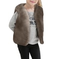 thumbnail image 2 of Toddler Girls Jacket Winter Warm Hooded Coats Fashionable Fall Kids Outerwear Soft Woolen Vest, 2 of 5