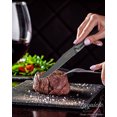 thumbnail image 5 of Chopmate Laguiole Premium Steak Knife Set - 4.5 inch - All Steel Edition - Razor Sharp Kitchen Knives - Forged Stainless Steel - Full Tang Handle - 6 Piece Set + Wood Storage Display Block, 5 of 10