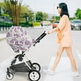 thumbnail image 3 of Sweet Jojo Designs Peony Floral Garden Lavender Purple and Ivory Girl Multi Use Baby Car Seat and Nursing Cover, 3 of 6