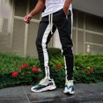 thumbnail image 5 of Men's Colorblock Zipper Trousers Men's Casual Fashion Trousers, 5 of 5