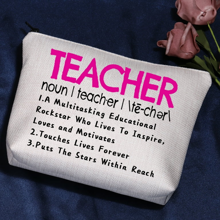 JXGZSO Teaching With Flair Zipper Pouch Teacher Pen & P Pouches Teacher  Makeup Cosmetic Bag (Teaching With Flair B) : Office Products 