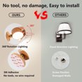thumbnail image 3 of Lámpara de pared, lámpara de pared con puerto USB alimentado por batería recargable Bola magnética giratoria 360°, 3 of 5