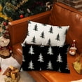 thumbnail image 5 of Christmas Pillow Covers 12x20 inch Christmas Tree Decorative Black Throw Pillow Covers Winter Famliy Decoration for Home Couch 040, 5 of 6