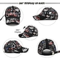 thumbnail image 4 of OOOUM Doodle Baseball Caps For Women Men Comfortable Lightweight Breathable Dad Hats Adjustable Stable Sun Hats Black, 4 of 6