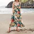 thumbnail image 4 of Ovticza Cute Summer Dresses for Women Trendy Boho Flowy Maternity Maxi Dresses Floral Tank Long Sundresses Sleeveless Cotton Linen Sundresses Over 50 with Pockets Multicolor 3XL, 4 of 6