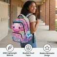 thumbnail image 4 of Chririnla Axolotl Print Bookbag with Lightweight multi-tasche Kids School Backpack, Padded Straps 17 Inch Casual Daypack for College Elementary School High School, 4 of 9