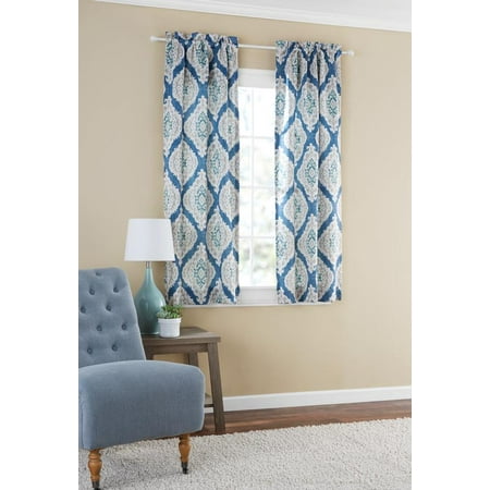 Mainstays Distressed Ikat Room Darkening Window Curtain Panel