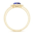 thumbnail image 3 of Rosec Jewels Heart Shape Lab Grown Blue Sapphire Promise Ring with Diamond for Women - 6 mm, 10K Yellow Gold, US 10.50, 3 of 9